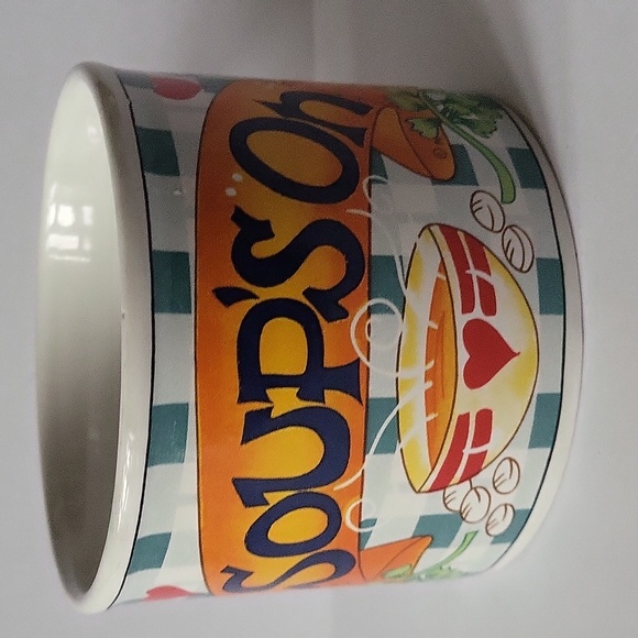 Vintage 1999 Soups On Ceramic Cup Coffee Mug By Cheryl Ann Design - Picture 2 of 16